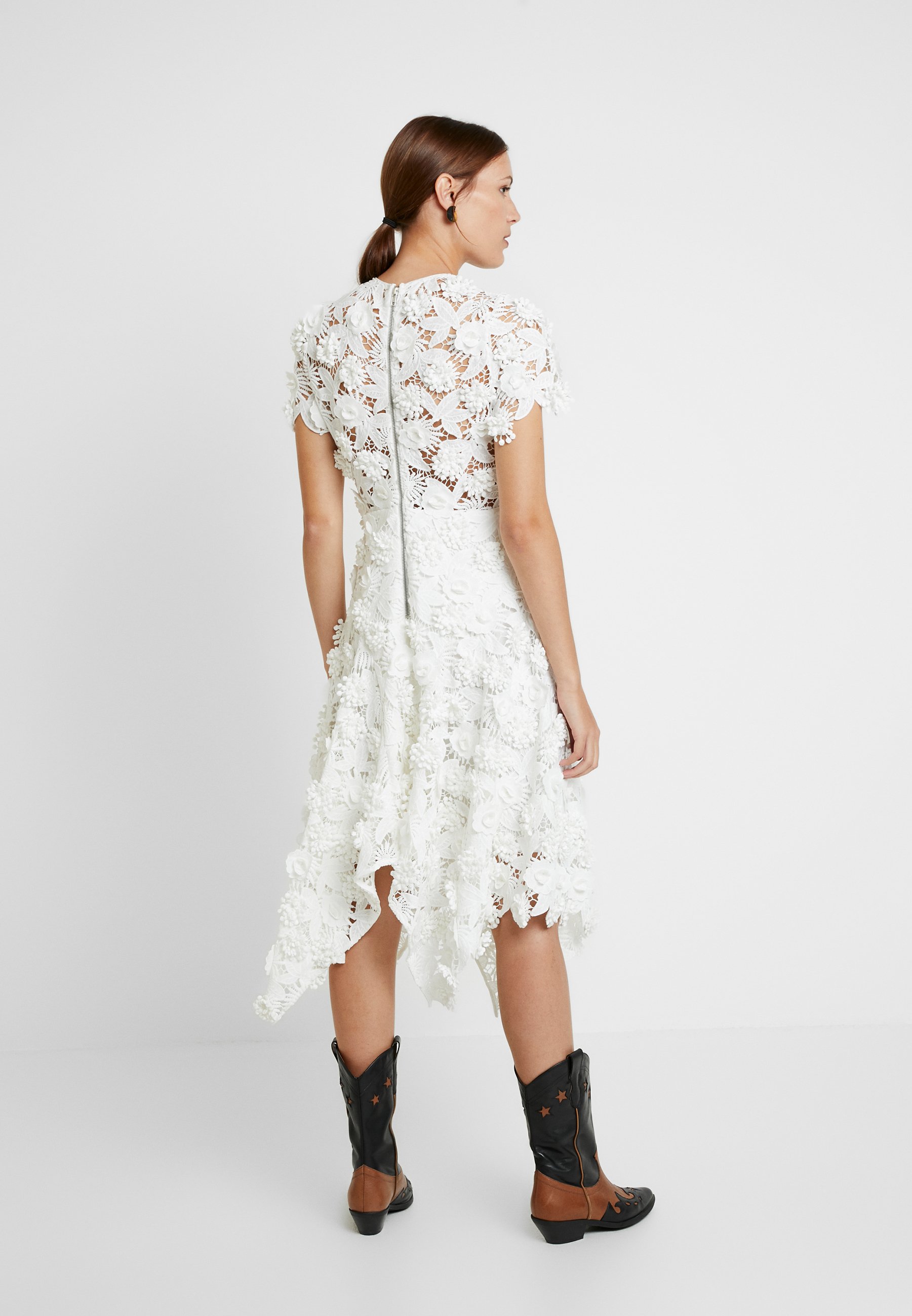 white garden party dress