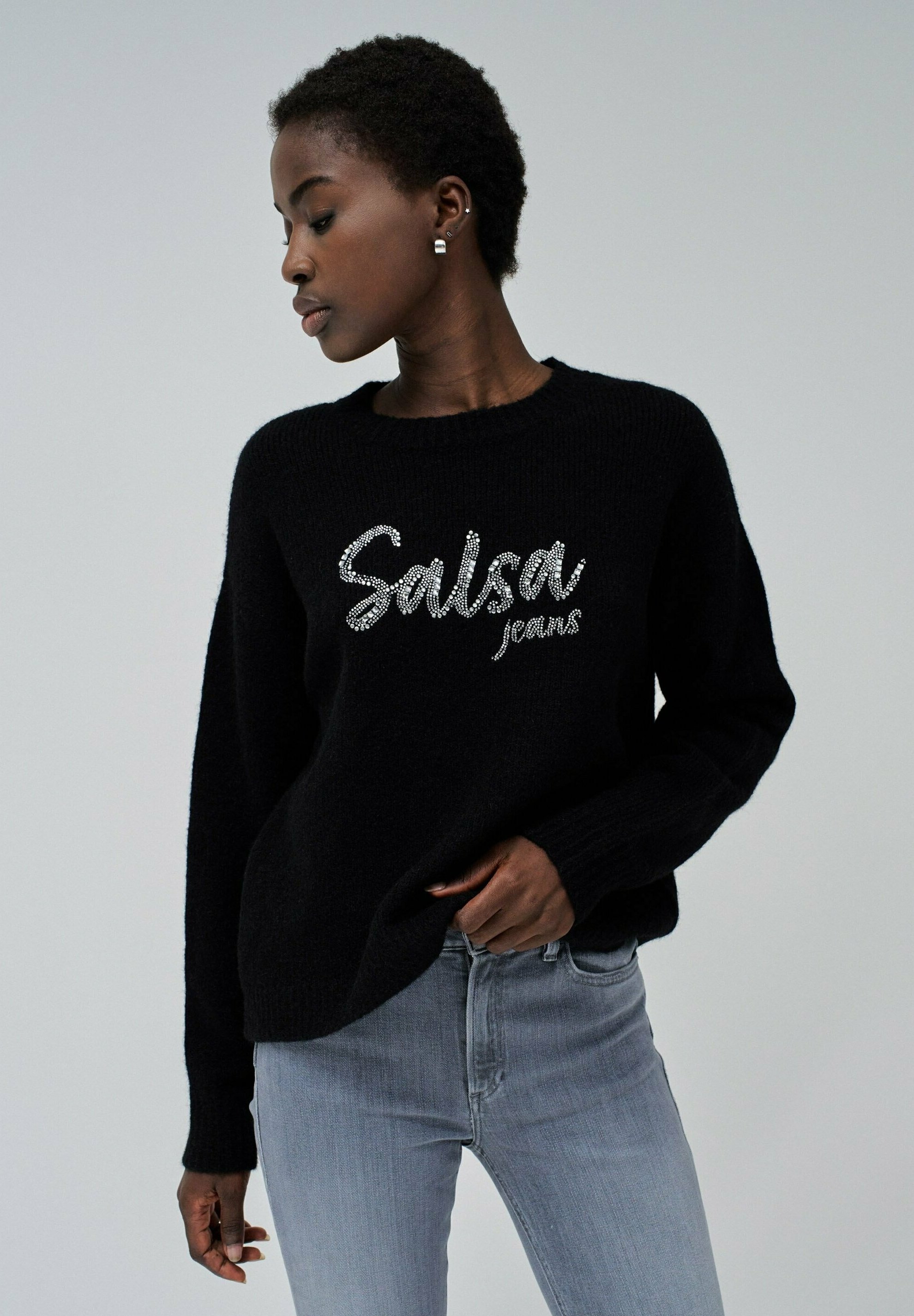 Salsa Jeans Jersey de punto schwarz/negro