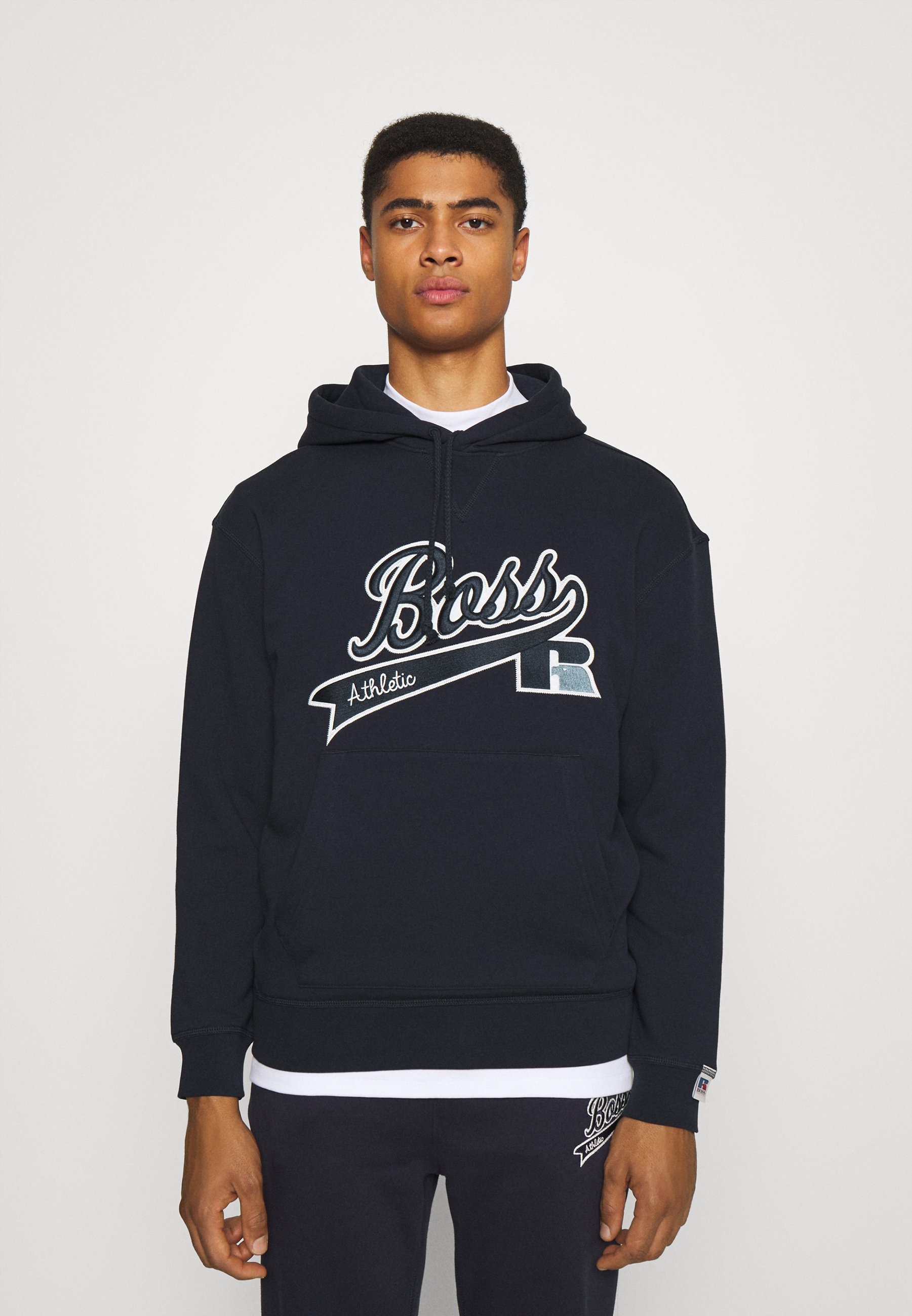 BOSS BOSS X RUSSELL ATHLETIC SAFA - Kapuzenpullover - navy/dunkelblau -  Zalando.de