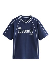 SUBCRIBE SHORT SLEEVE - Printtipaita - navy blue