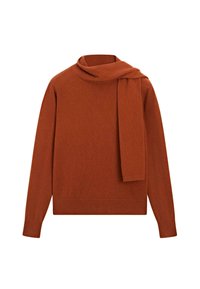 WITH SCARF DETAIL  - Jumper - dark red