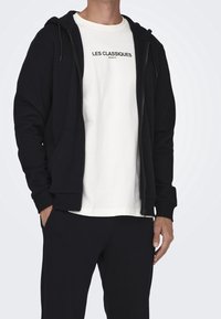 Only & Sons Zip-up sweatshirt - black