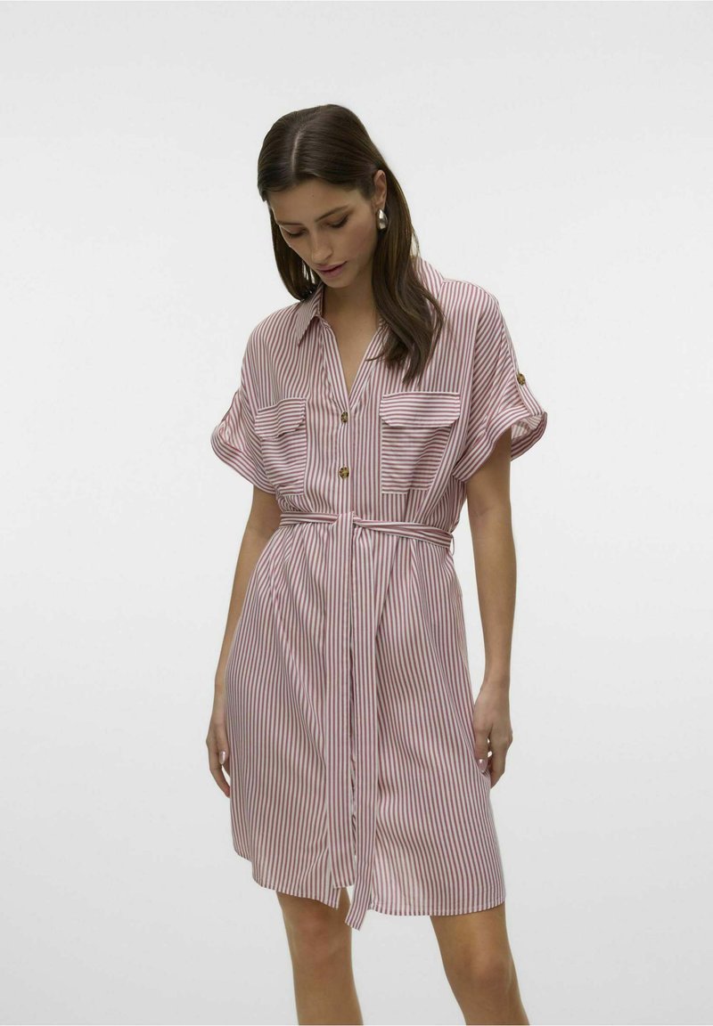 Vero Moda VMBUMPY SHORT - Abito a camicia - nostalgia rose