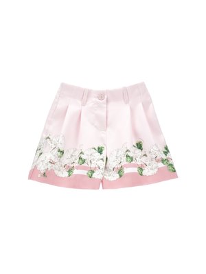 Monnalisa BERMUDA GERANI A BALZE - Shorts - rosa antico