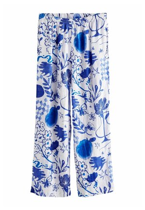 WIDE LEG - Broek - blue white