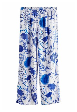 WIDE LEG - Kelnės - blue white