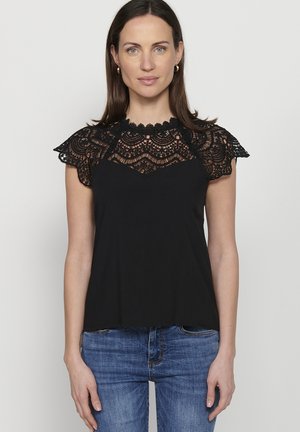 SHORT-SLEEVED - Bluse - black