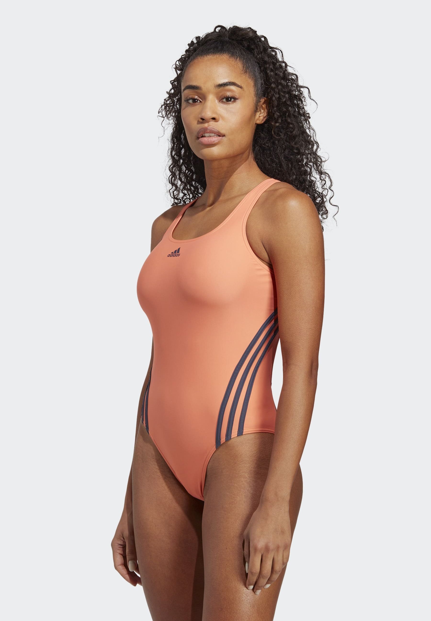orange adidas swimsuit
