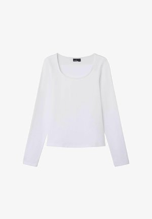 MIT U-AUSSCHNITT - Bluză cu mânecă lungă - bright white
