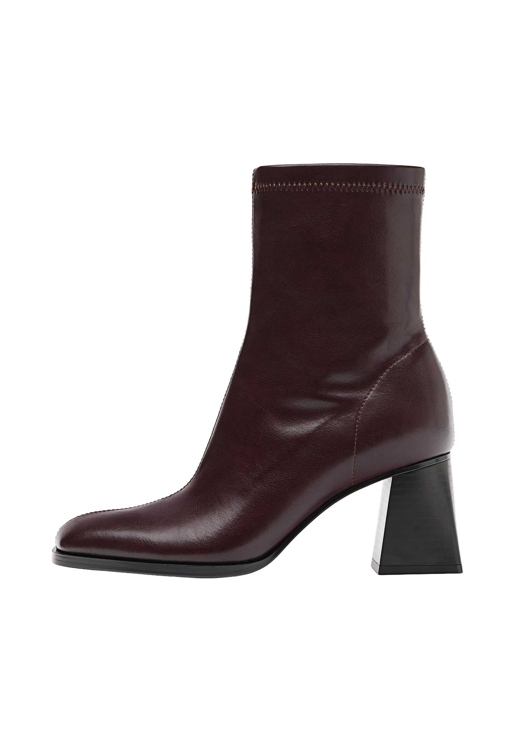 Stradivarius WIDE FIT WITH STRETCH LEGS Stiefelette dark red