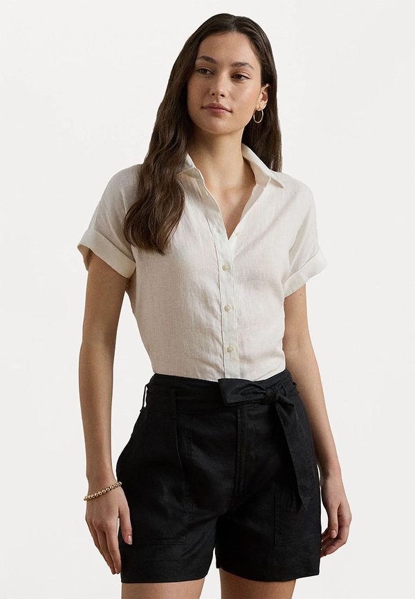 RELAXED FIT LINEN SHORT SLEEVE SHIRT - Button-down blouse3