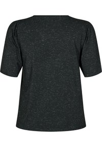 Zizzi Osnovna majica kratkih rukava - black sliver lurex