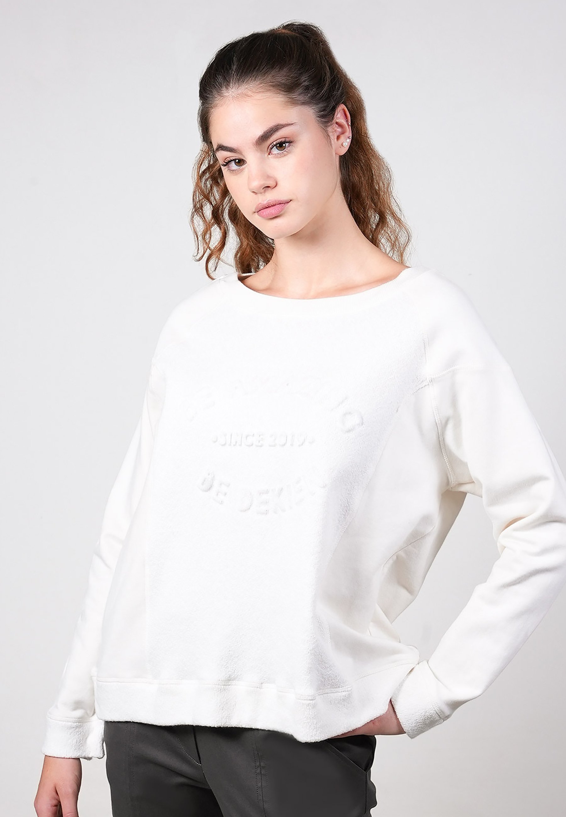 DEKIEN LETTERS - Felpa - off-white/bianco - Zalando.it