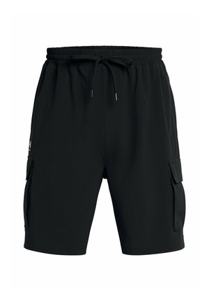 Sorte cargo shorts lavet af letvægtsstof, med elastisk talje og snoretræk, sidelommer og lige snit.
