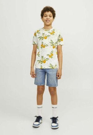 Jack & Jones Junior ALL OVER - Apdrukāts T-krekls - buttercream