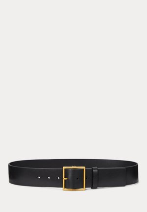 Polo Ralph Lauren, SQUARE-BUCKLE WIDE LEATHER BELT - Opasok - black