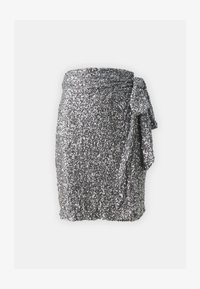 SEQUIN JASPRE WRAP SKIRT - Omslagsskjørt - gun metal
