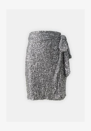 Never Fully Dressed SEQUIN JASPRE WRAP SKIRT - Ovito krilo - gun metal
