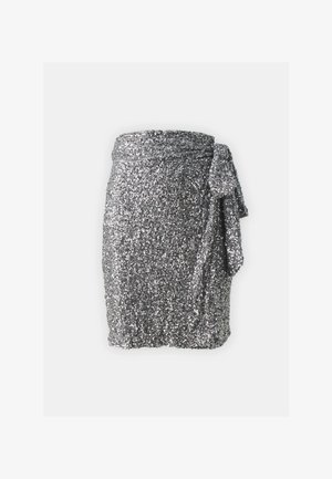 Never Fully Dressed SEQUIN JASPRE WRAP SKIRT - Wikkelrok - gun metal