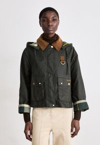 Barbour ERMA WAX JACKET - Jas - archive olive/ancient tartan