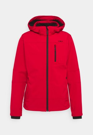 CMP MAN JACKET ZIP HOOD - Chaqueta softshell - ferrari/nero