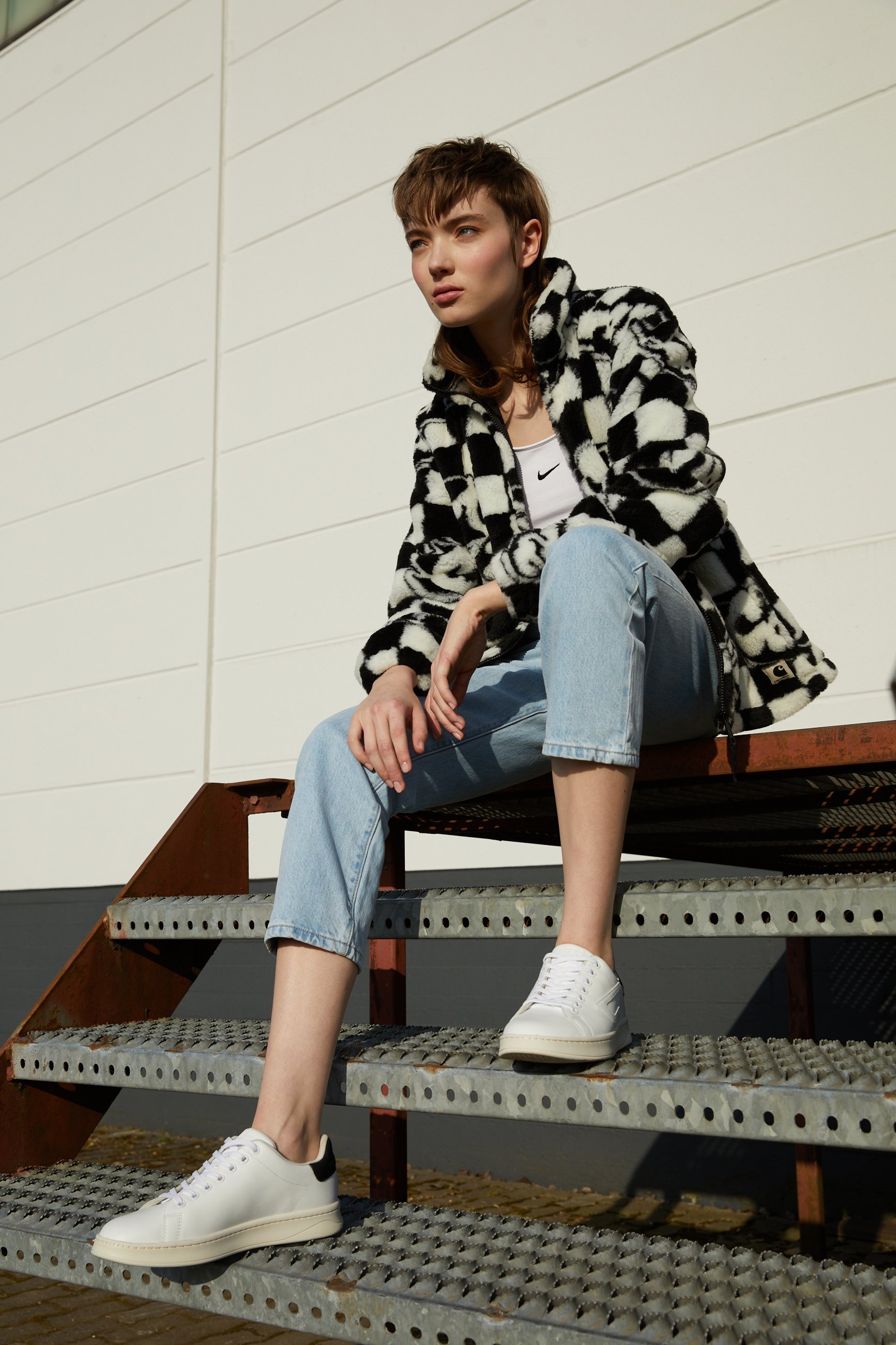 Diesel S-ATHENE LOW W - Sneakers laag - white/black/wit - Zalando.nl
