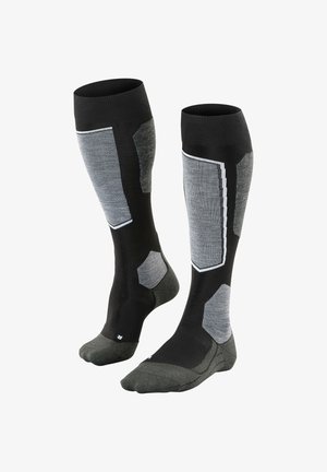 FALKE SK6 PRO SKIING - Kniestrümpfe - black mix