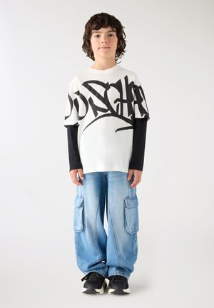 Terranova, T-SHIRT CON STAMPA GRAFFITI - Maglietta a manica lunga - bianco lana