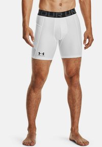 Under Armour - UA HG ARMOUR SHORTS HEAT GEAR - Legingi - white Miniatūras attēls 1