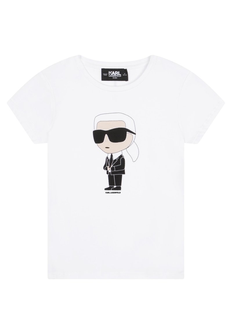 KARL LAGERFELD KIDS SHORT SLEEVES - Triko s potiskem - white