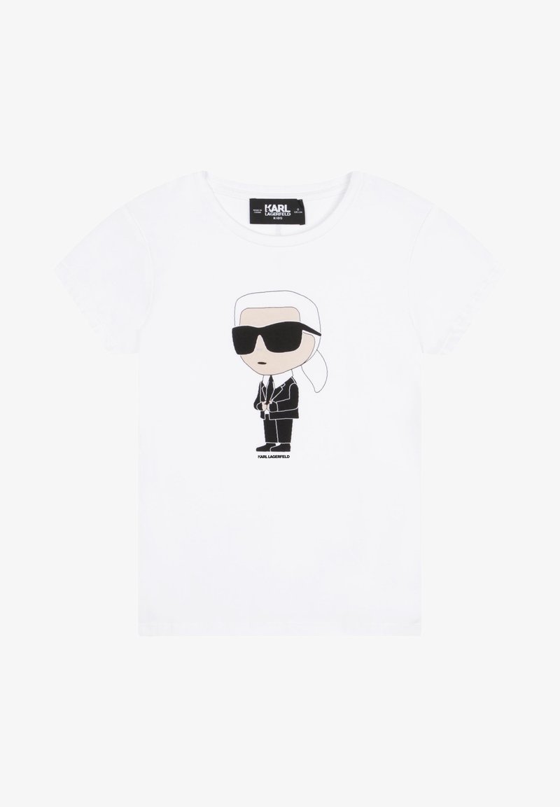KARL LAGERFELD KIDS SHORT SLEEVES - Triko s potiskem - white