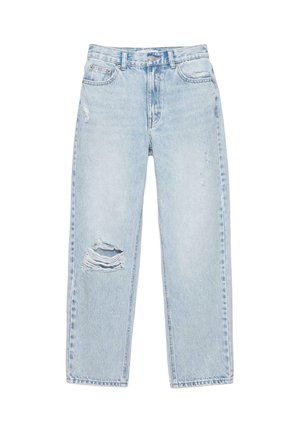 PULL&BEAR, RIPPED  - Jean Mom - light blue