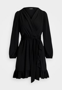 Lauren Ralph Lauren Petite BELTED STRETCH JERSEY DRESS - Rochie de zi - black