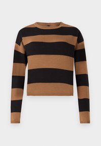 ONLDERRY STRIPE O NECK  - Maglione - toasted coconut/black