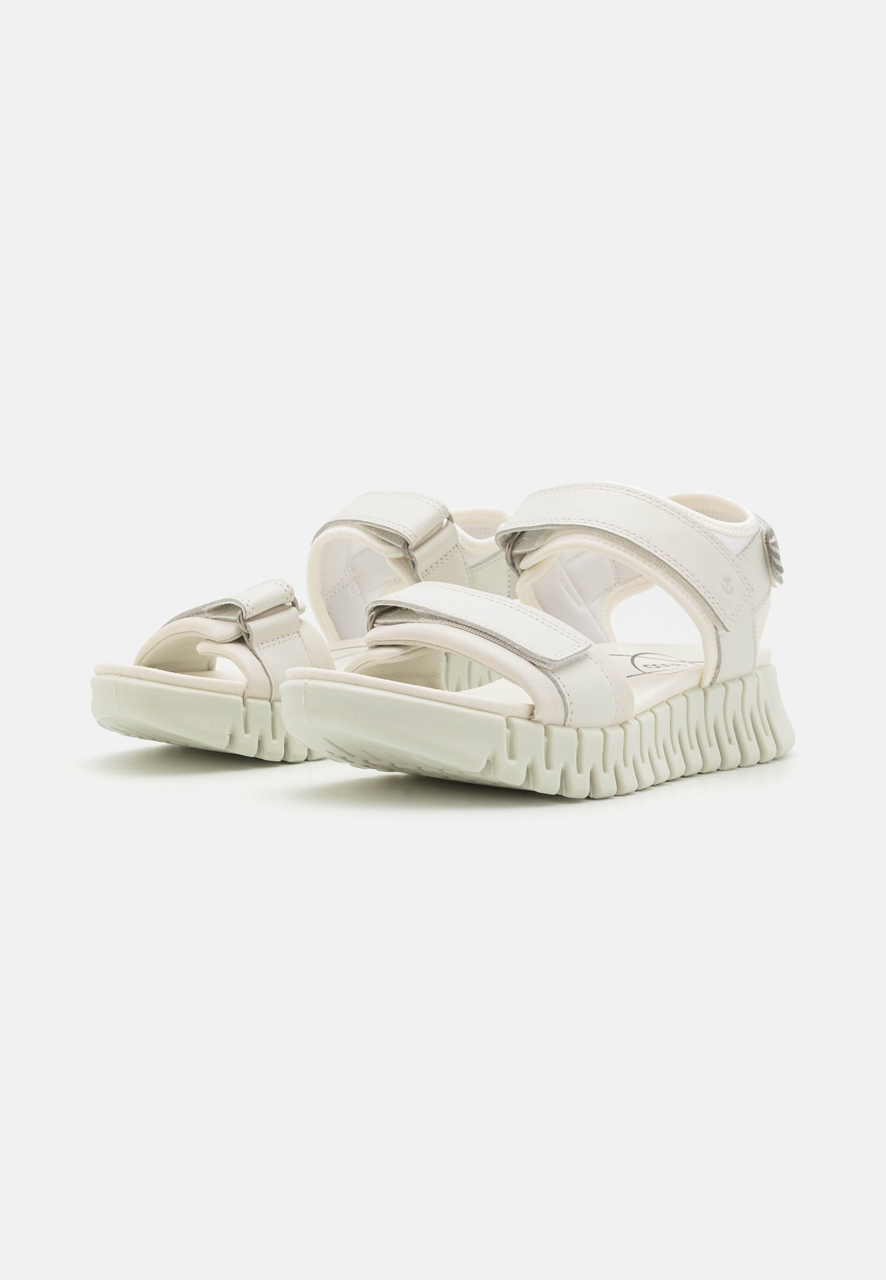 ECCO GRUUV SOL - Sandały z cholewką/biały - Zalando.pl
