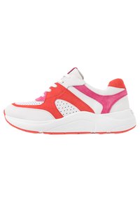 Unselected, white/coral
