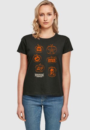 STRANGER THINGS - PUMPKINS BOX TEE - Print T-shirt - black