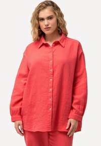 Ulla Popken COLLARED MUSLIN  - Camicia - dark coral