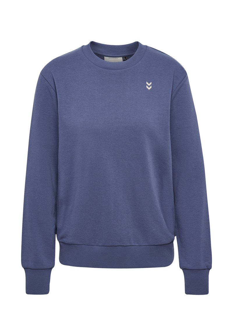 hummel-hmlpulse-w-crewneck-sweatshirt-blue-indigo-bleu-zalando-fr
