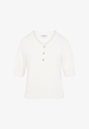 Morgan, MORGAN MORGAN SHORT-SLEEVE SWEATER - T-shirt con stampa - ivoire