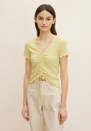 MIT FEINER RAFFUNG - Print T-shirt - soft lime