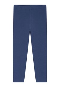 Marineblaue Leggings aus weichem, dehnbarem Material mit glatter Textur und elastischem Bündchen. Keine Muster oder zusätzlichen Details vorhanden.