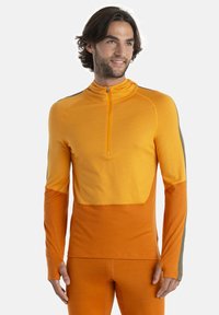 icebreaker MERINO 200 MID WEIGHT SONEBULA HALF ZIP HOOD - Maglietta a manica lunga - DARK ORANGE