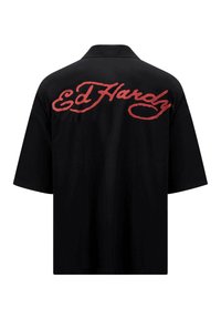 Ed Hardy OFFSET DRAGON CAMP SHORT SLEEVE - Camisa - black
