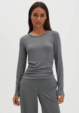 SLIM FIT TEXTURE - Langarmshirt - coal dust