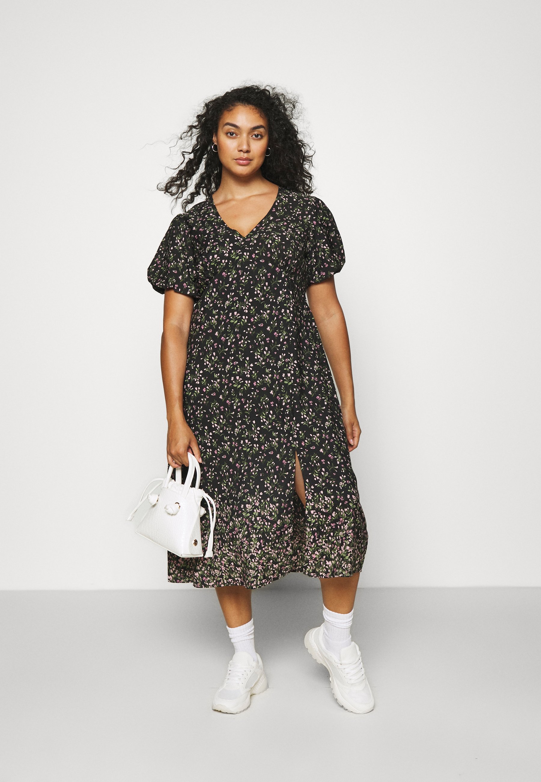 Simply Be JACQUARD SPOT TRAPEZE MAXI 