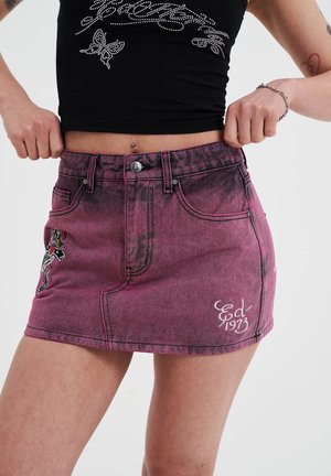 SEAM DETAIL - A-line skirt - purple