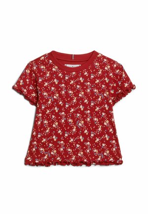 MOUNTAIN FLORAL POINTELLE - T-shirt imprimé - dark magma allover flower
