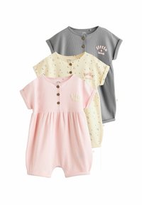 Next - REGULAR FIT ROMPERS 3 PACK - Tuta jumpsuit - bright slogan mono and pink Immagine in miniatura 1