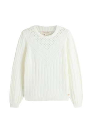 REGULAR FIT - BOBBLE STITCH - Jumper - ecru